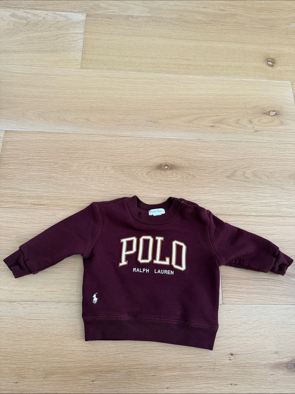 Polo by Ralph Lauren Kids Burgundy Logo Crewneck Sweatshirt